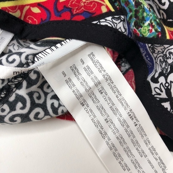 MINKPINK Boho Titled Colorful Hippie Artsy Flowy Drawstring Hottie Short Shorts - Picture 11 of 14